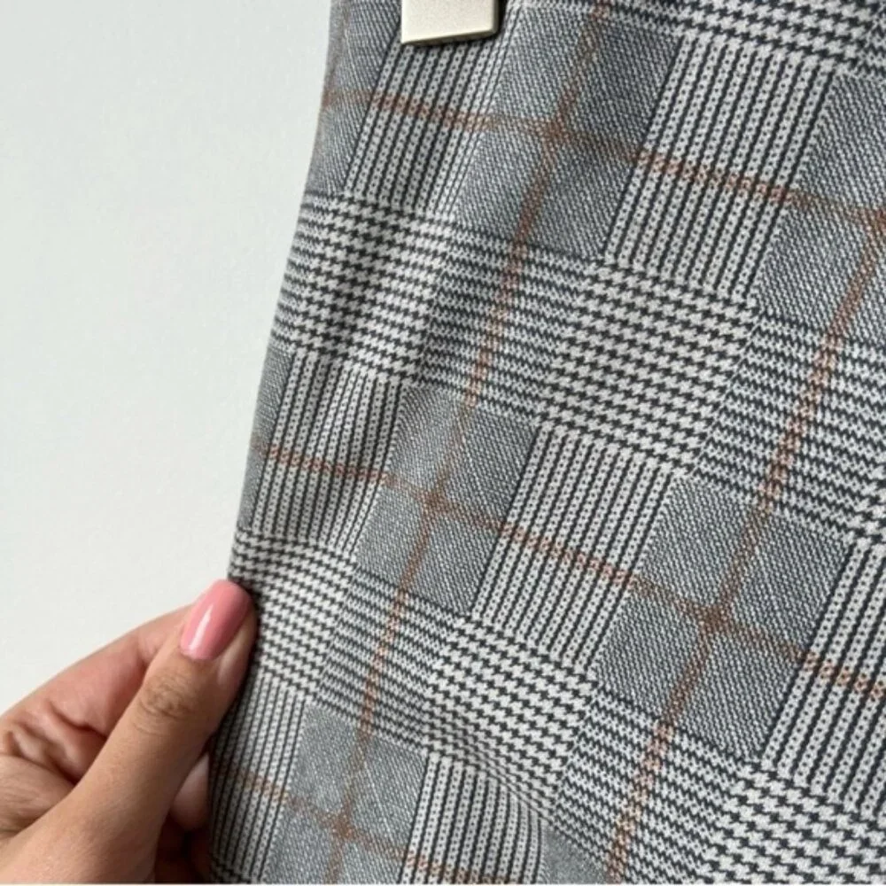 Zara Plaid houndstooth grey Womens pull on leggings size medium - Picture 7 of 7